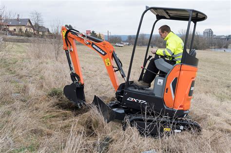 mini excavator working